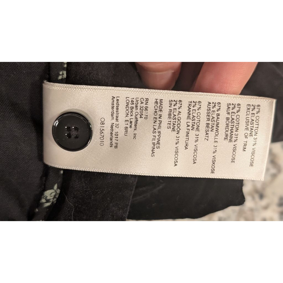 Women's Anthropologie Black Velvet Flare Pants Size 4 - Picture 14 of 15